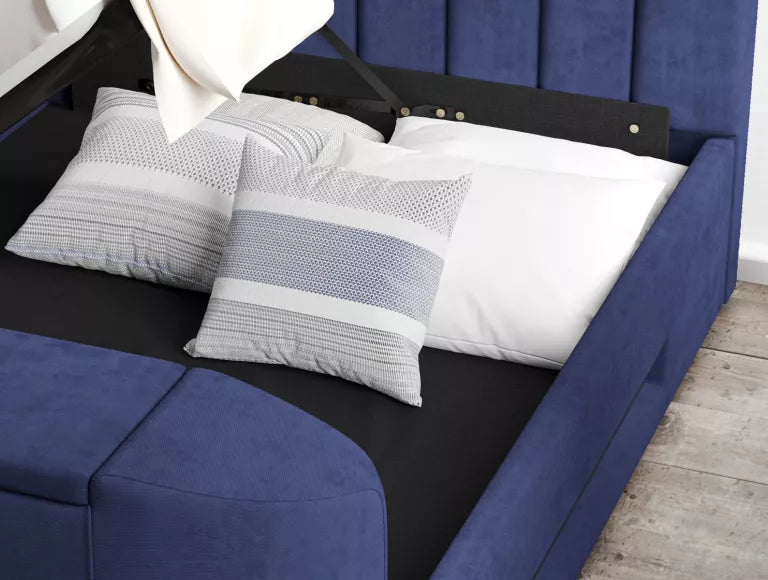 Berkley Upholstered Hugo Royal Ottoman TV Bed - Bed Frame Only