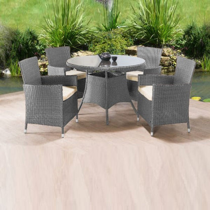 Aria Round Garden Dining Set - 5pc