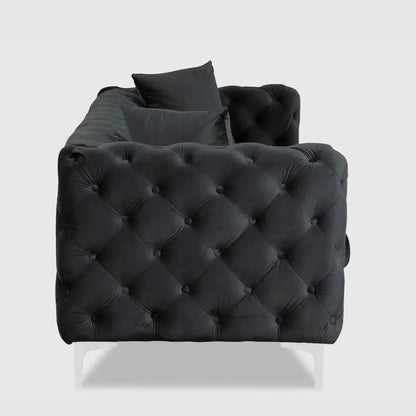 The Regent Noir 2-Seater Chesterfield Sofa