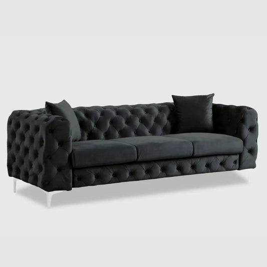The Regent Noir 2-Seater Chesterfield Sofa