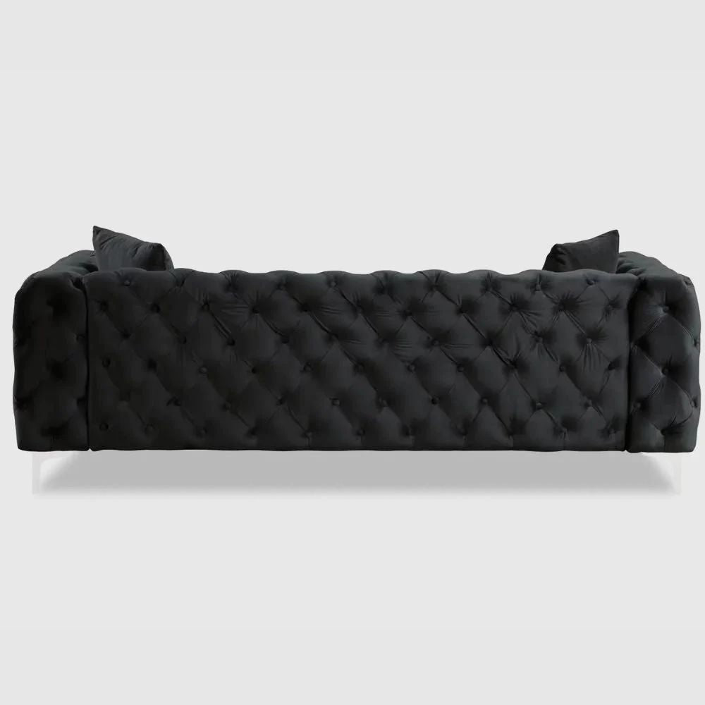 The Regent Noir 2-Seater Chesterfield Sofa
