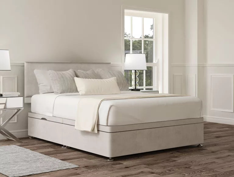 Henley Upholstered Headboard and Ottoman Base