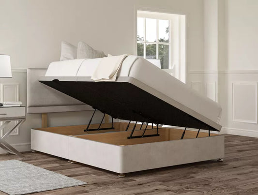 Henley Upholstered Headboard and Ottoman Base – view 2