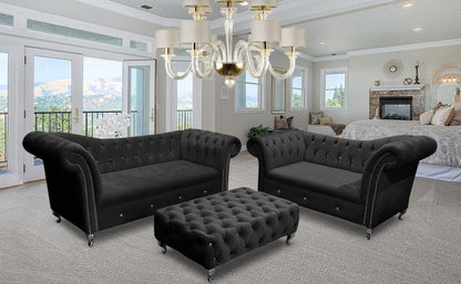 Lulu chesterfield sofa set 3 plus 2 seater – view 4
