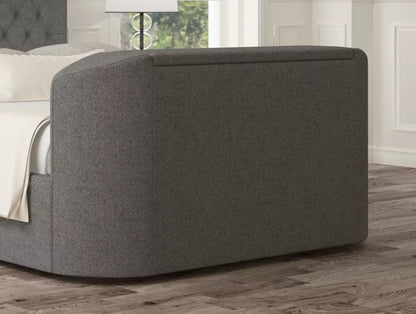 Claridge Upholstered Hugo Platinum Ottoman TV Bed - Bed Frame Only