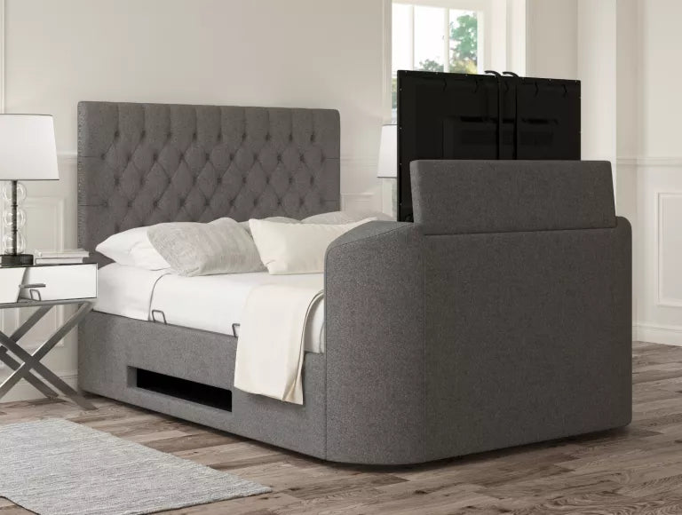 Claridge Upholstered Arran Pebble Ottoman TV Bed – view 5