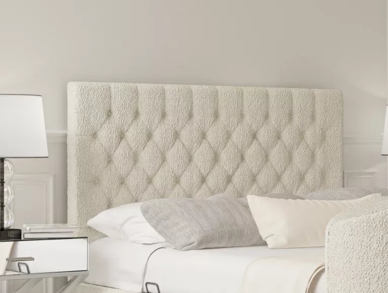 Claridge Upholstered Boucle Ivory Ottoman TV Bed – view 4