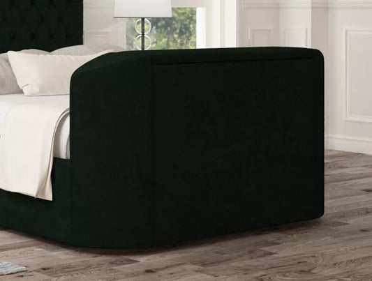 Claridge Upholstered Hugo Bottle Green Ottoman TV Bed