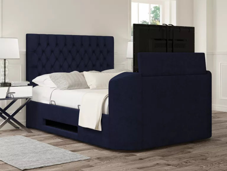 Claridge Upholstered Hugo Royal Ottoman TV Bed - Bed Frame Only