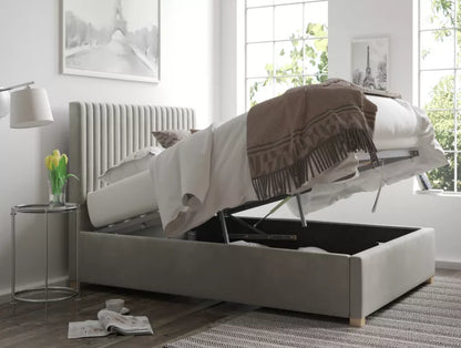 Levisham Ottoman Silver Kimiyo Linen Bed Frame Only – view 5