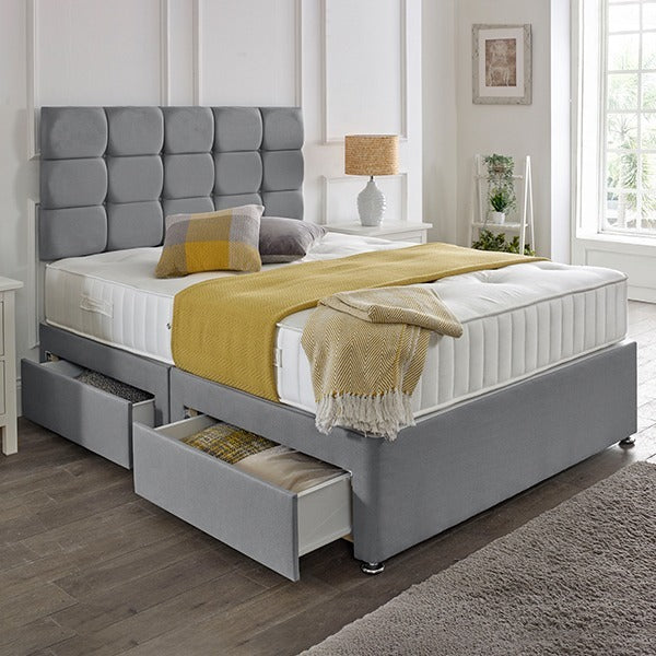 Rio Headboard Divan Set - Choice of Mattress & Optional Storage