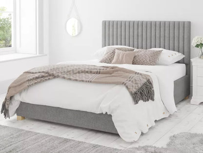 Levisham Ottoman Eire Linen Grey Bed Frame Only