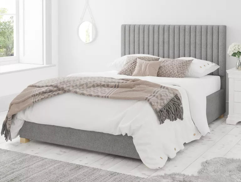 Levisham Ottoman Eire Linen Grey Bed Frame Only – view 4
