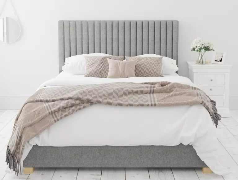 Levisham Ottoman Eire Linen Off White Bed Frame Only