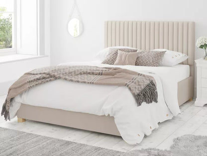 Levisham Ottoman Eire Linen Off White Bed Frame Only