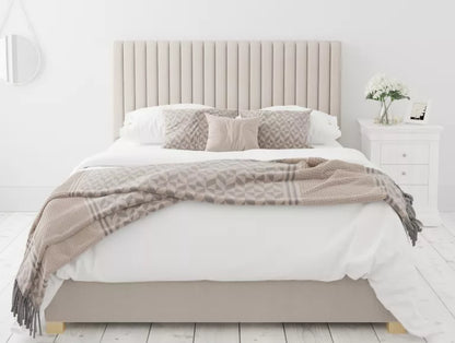 Levisham Ottoman Eire Linen Off White Bed Frame Only