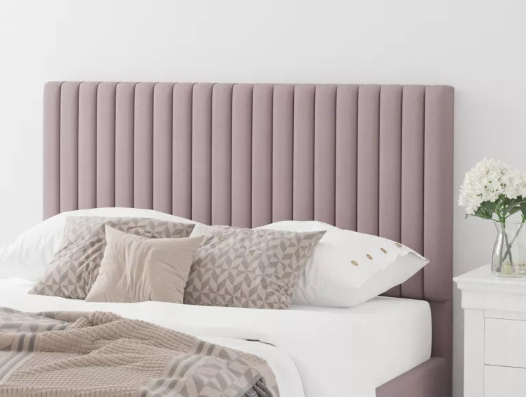 Levisham Ottoman Plush Velvet Blush Bed Frame Only – view 3