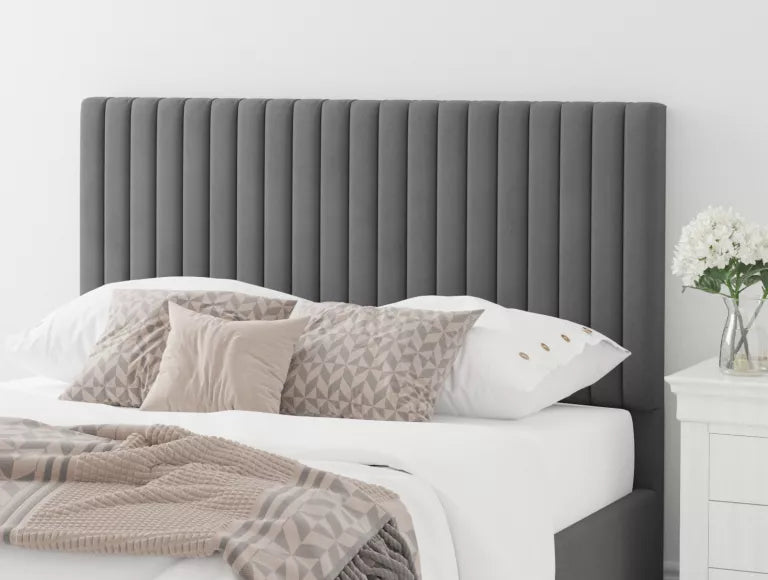 Levisham Ottoman Plush Velvet Steel Bed Frame Only – view 3