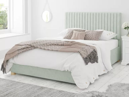 Levisham Ottoman Pastel Cotton Eau De Nil Bed Frame Only