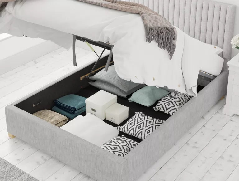 Levisham Ottoman Pastel Cotton Storm Bed Frame Only From – view 2