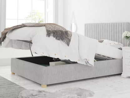 Levisham Ottoman Pastel Cotton Storm Bed Frame Only From