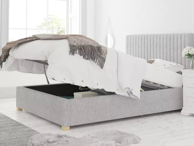 Levisham Ottoman Pastel Cotton Storm Bed Frame Only From – view 5