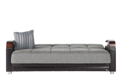 Luna Sleeper Sofa Bed – 87" Wide with Wooden Arms | Mid-Century Modern Convertible Sofa