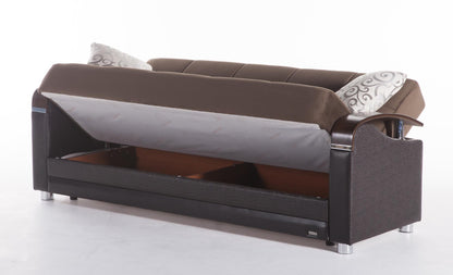Luna Sleeper Sofa Bed – 87" Wide with Wooden Arms | Mid-Century Modern Convertible Sofa – view 20