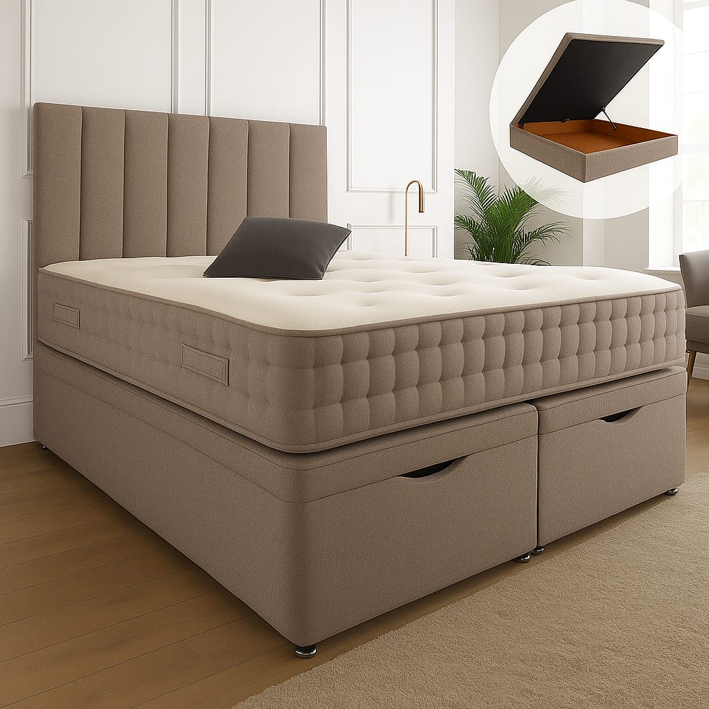 Henley Ottoman End Lift Storage Divan Bed – view 9
