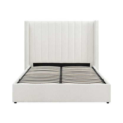 Madison Bouclé Ottoman Storage Bed - Off White