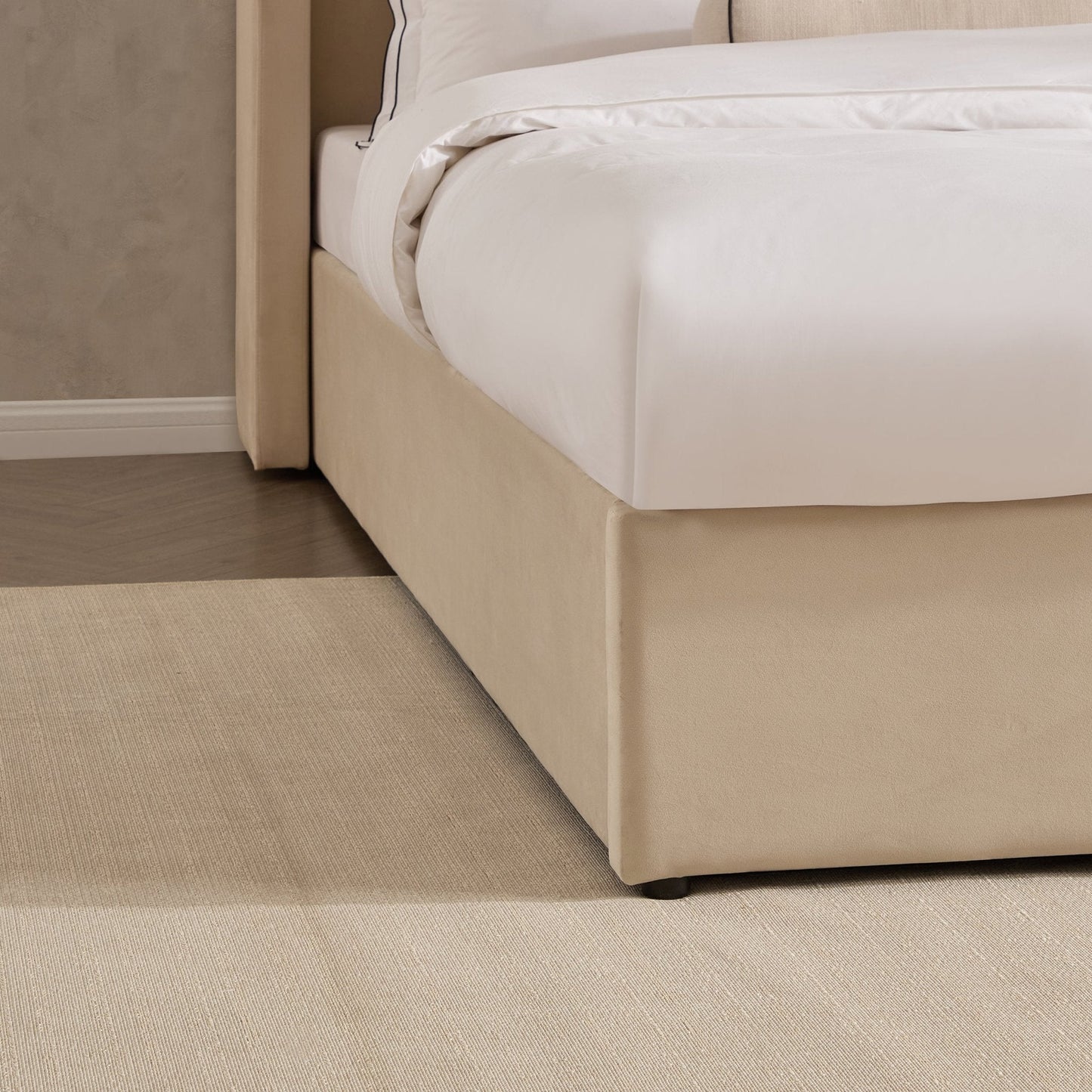 Madison Ottoman Storage Bed - Ecru