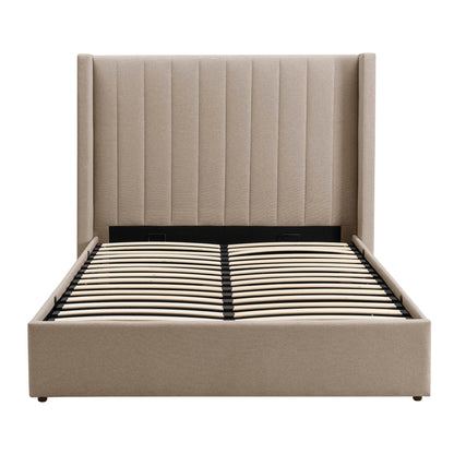 Madison Ottoman Storage Bed - Oatmeal