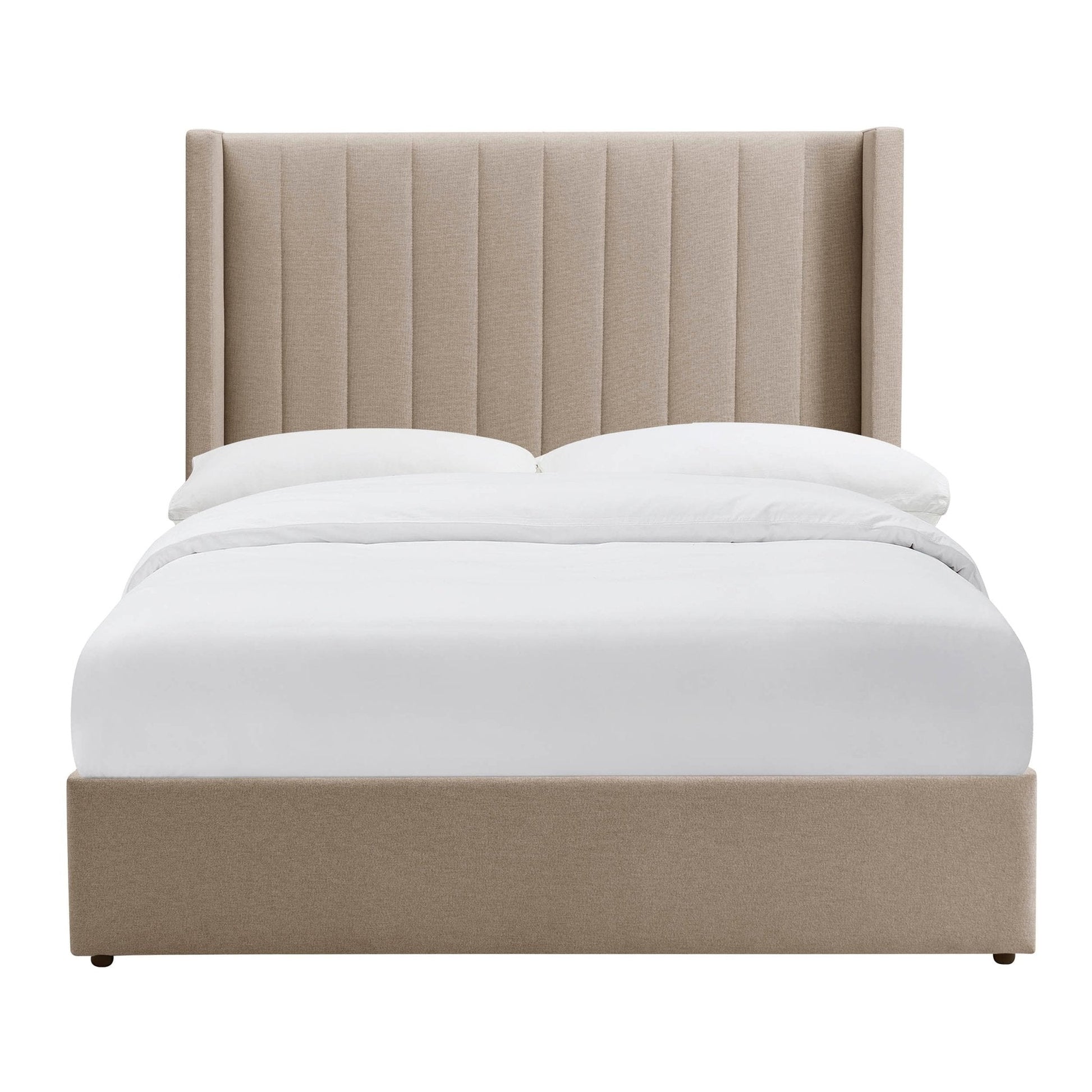 Madison Ottoman Storage Bed - Oatmeal