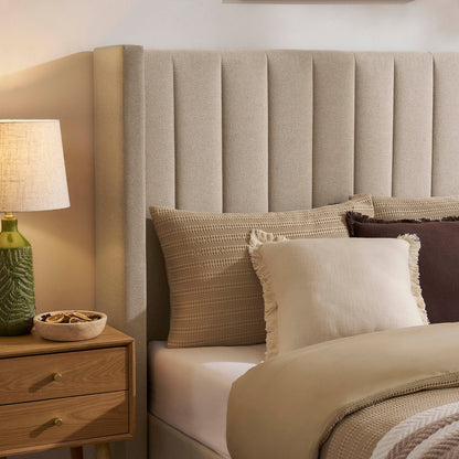 Madison Ottoman Storage Bed - Oatmeal