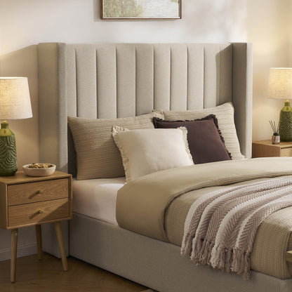 Madison Ottoman Storage Bed - Oatmeal