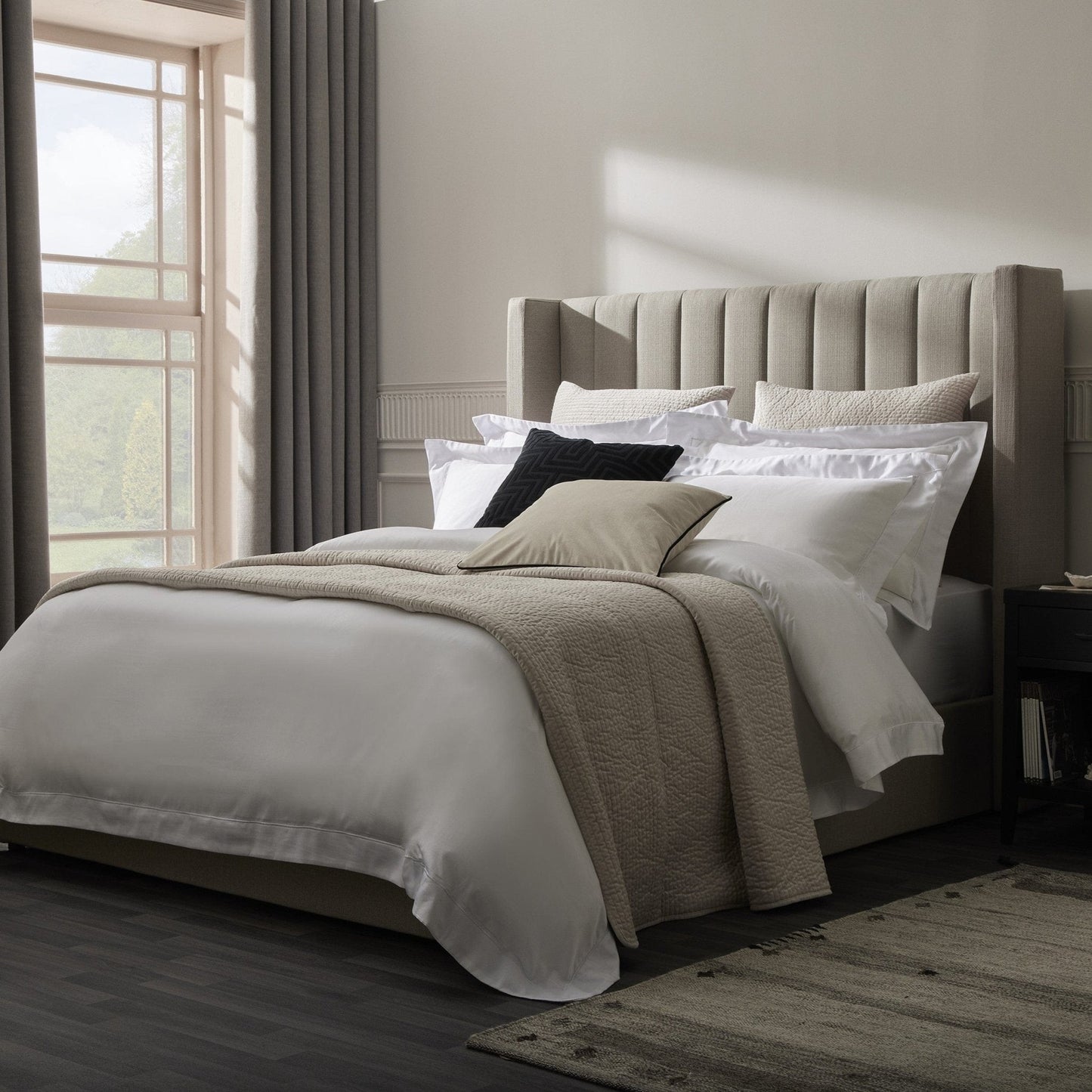 Madison Ottoman Storage Bed - Stone Grey