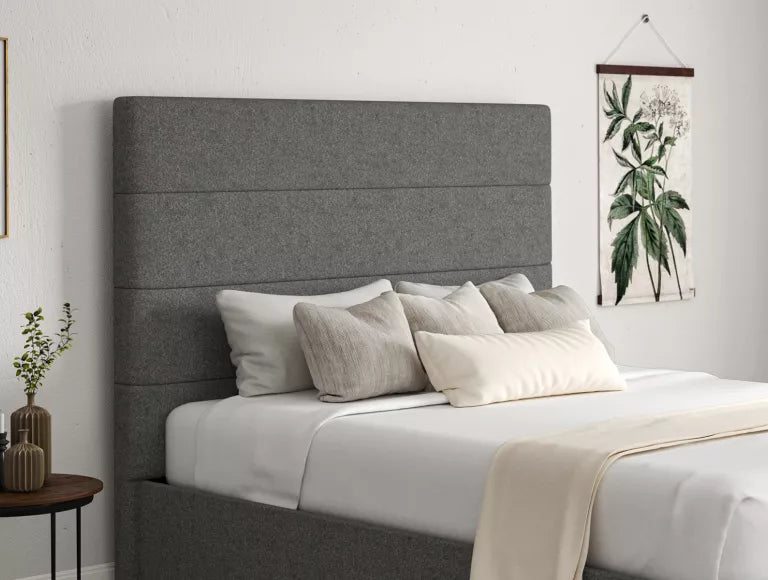 Milano Arran Pebble Upholstered Ottoman Bed Frame Only – view 4
