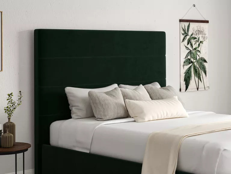 Milano Hugo Bottle Green Upholstered Ottoman Bed Frame Only – view 2