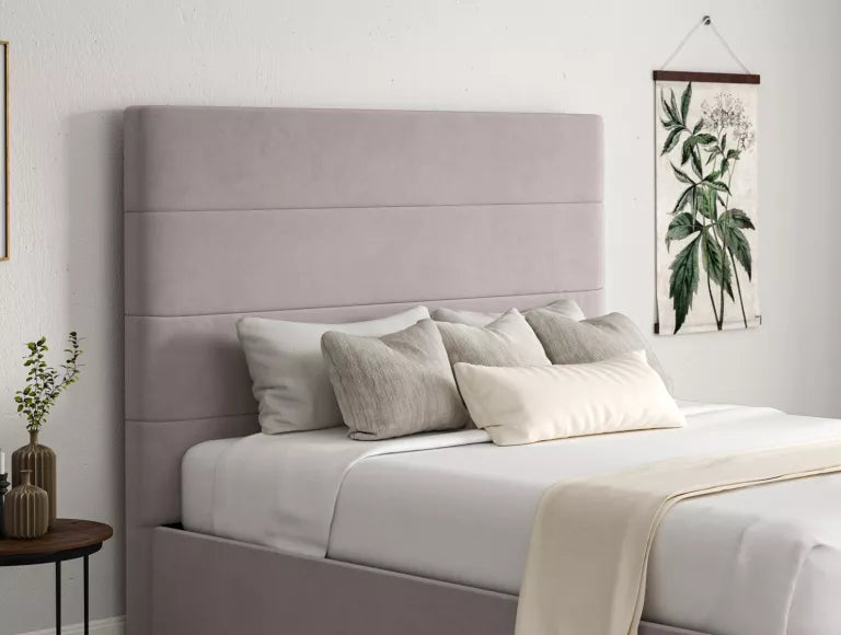 Milano Hugo Dove Upholstered Ottoman Bed Frame Only