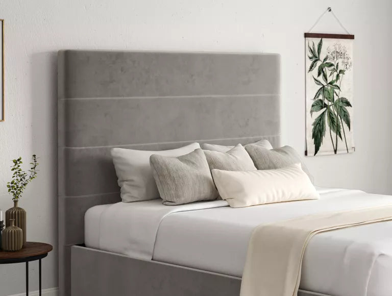 Milano Hugo Platinum Upholstered Ottoman Bed Frame Only