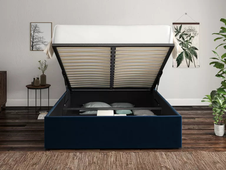 Milano Hugo Royal Upholstered Ottoman Bed Frame Only