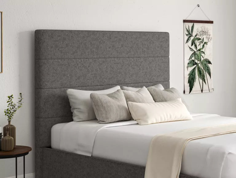 Milano Trebla Charcoal Upholstered Ottoman Bed Frame Only – view 4