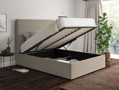 Milano Trebla Flax Upholstered Ottoman Bed Frame Only – view 5