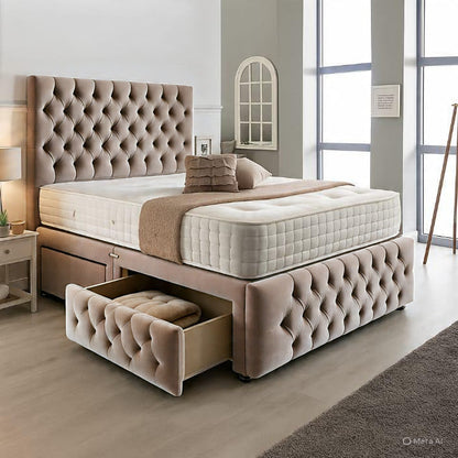 Chesterfield Matching Headboard & Footboard Divan Set – view 6