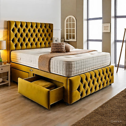 Chesterfield Matching Headboard & Footboard Divan Set – view 7