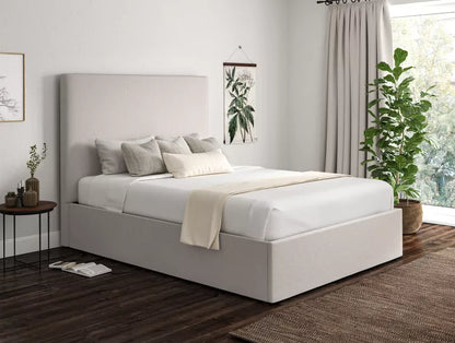 Napoli Arran Natural Upholstered Ottoman Bed Frame Only