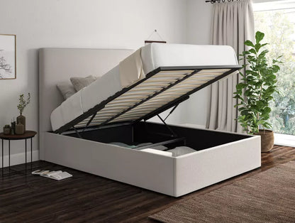 Napoli Arran Natural Upholstered Ottoman Bed Frame Only