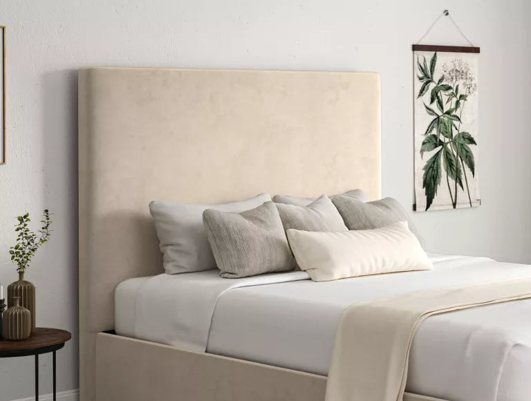 Napoli Hugo Ivory Upholstered Ottoman Bed Frame Only