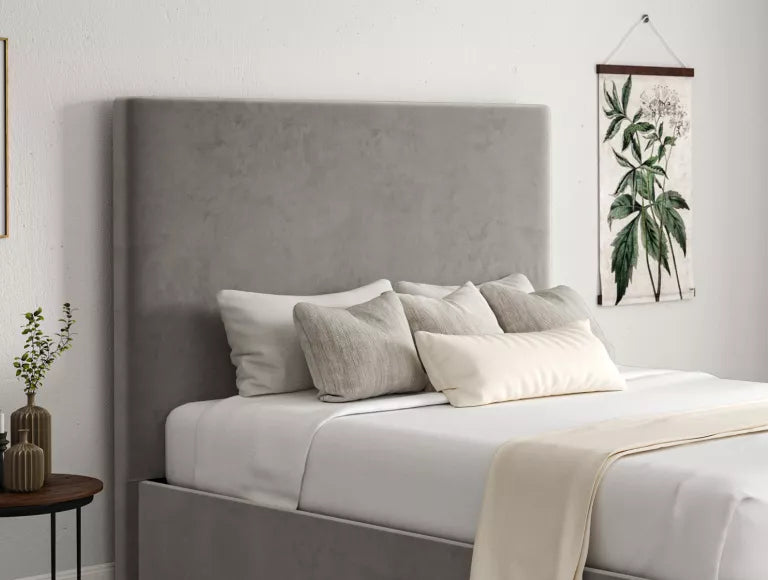 Napoli Hugo Platinum Upholstered Ottoman Bed Frame Only