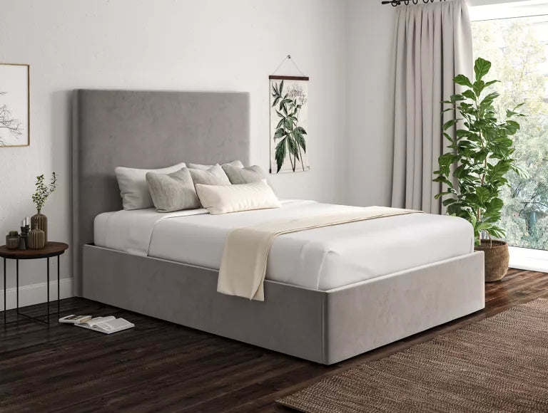 Napoli Hugo Platinum Upholstered Ottoman Bed Frame Only – view 6